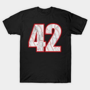 Baseball Number #42 Forty Two Lucky Favorite Jersey Number. T-Shirt